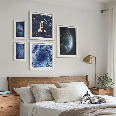 Earth's cosmic landscapes set of 5 wall art pieces