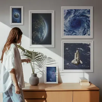Earth's cosmic landscapes set of 5 wall art pieces