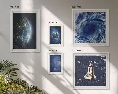 Earth's cosmic landscapes set of 5 wall art pieces