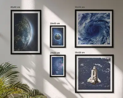 Earth's cosmic landscapes set of 5 wall art pieces