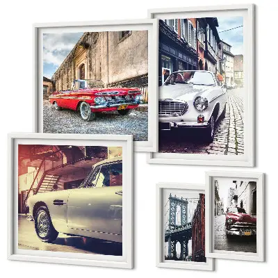 Framed photo set Stylish classics in the city