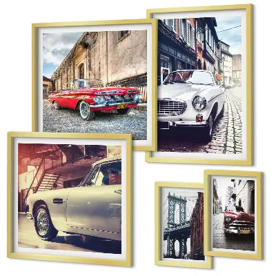 Framed photo set Stylish classics in the city
