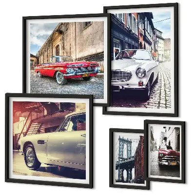 Framed photo set Stylish classics in the city