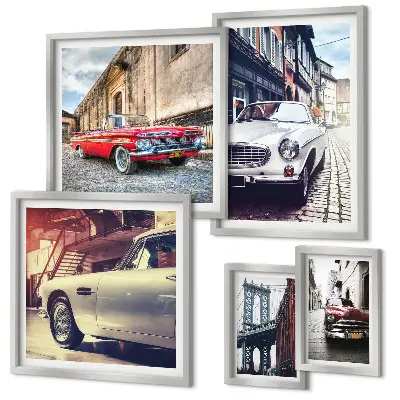 Framed photo set Stylish classics in the city