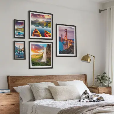 Framed photo set Landscapes nature bridges USA