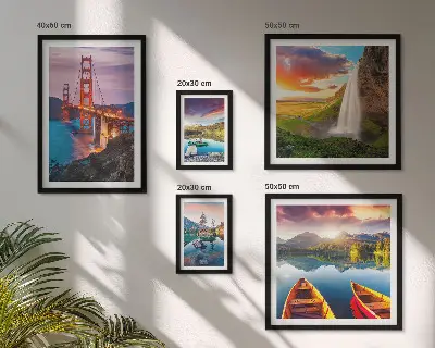 Framed photo set Landscapes nature bridges USA