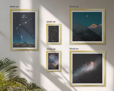 Gallery wall Cosmic landscapes of galaxies