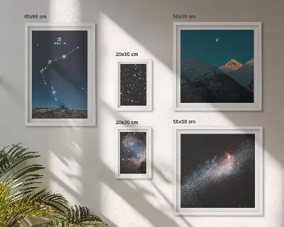 Gallery wall Cosmic landscapes of galaxies