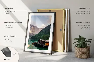 Gallery wall art set featuring natural landscapes of the sea, mountains, and flowers