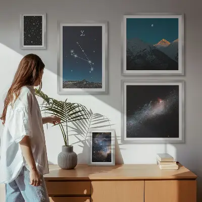 Framed photo set Cosmic views of galaxies