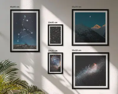 Framed photo set Cosmic constellations of the galaxy