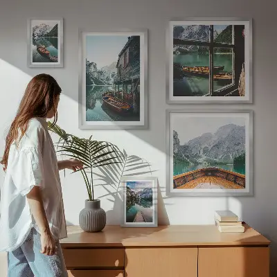 Gallery wall lakes and mountain landscape peace print
