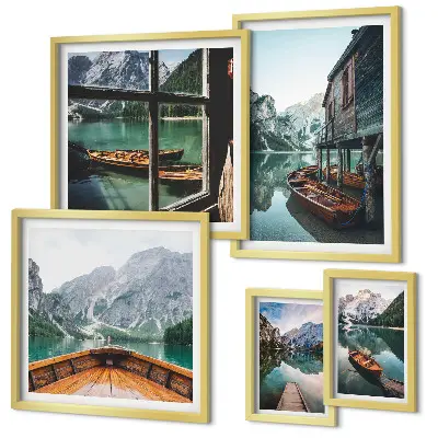 Gallery wall lakes and mountain landscape peace print