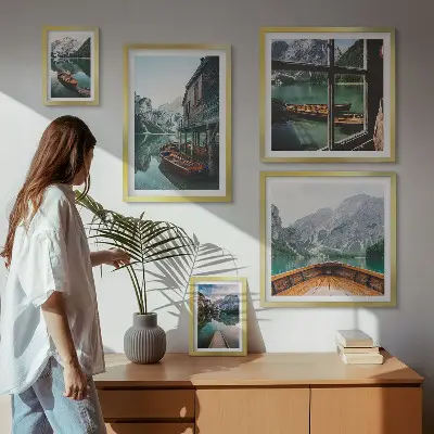 Gallery wall lakes and mountain landscape peace print