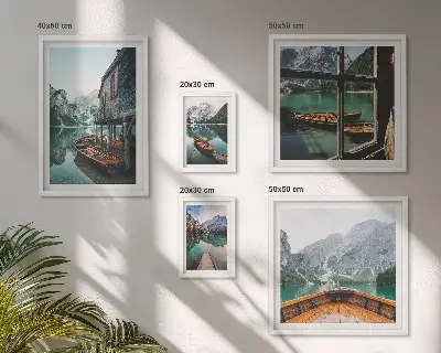 Gallery wall lakes and mountain landscape peace print