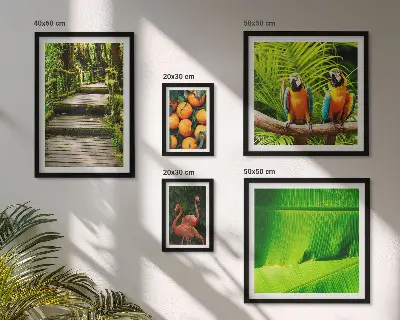 Tropical nature fruit wall art set set of 5 pieces