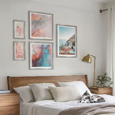 Framed photo set Romantic pink landscapes
