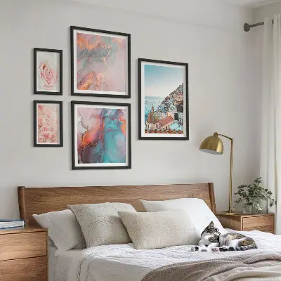 Framed photo set Romantic pink landscapes