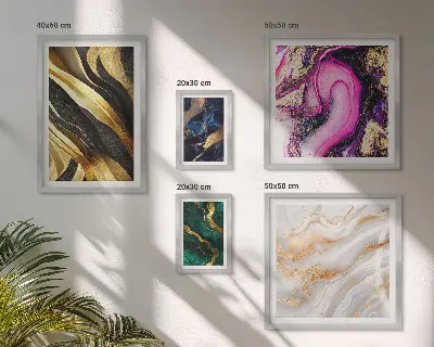 Framed photo set Abstract modern patterns