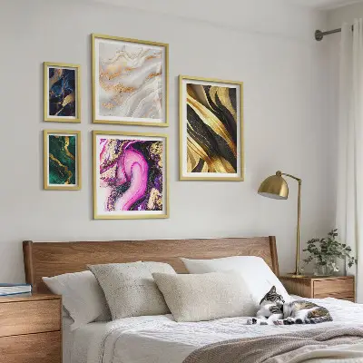 Framed photo set Abstract modern patterns