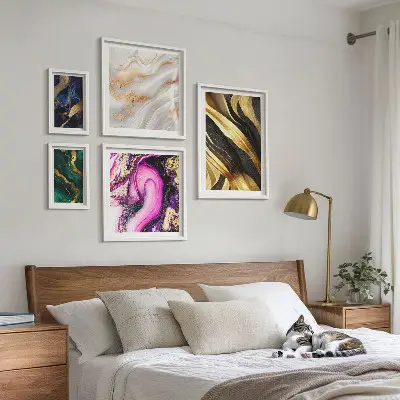 Framed photo set Abstract modern patterns