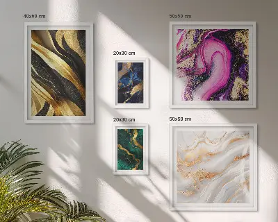 Framed photo set Abstract modern patterns