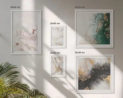 Floral accents abstract elegance wall art set of 5 pieces