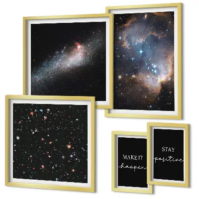 Gallery wall Cosmic inspirations motivation