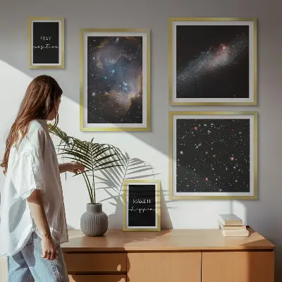 Gallery wall Cosmic inspirations motivation