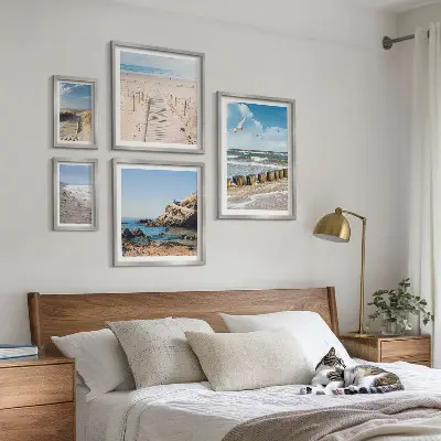 Set of 5 wall art pieces Seaside beach landscapes