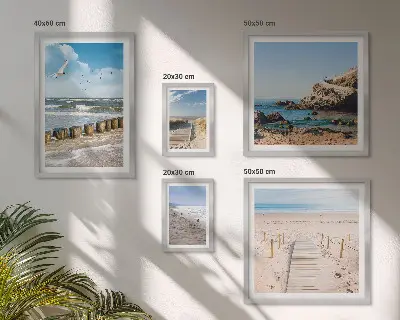 Seaside beach landscape wall art set of 5 pieces