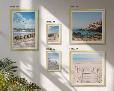 Set of 5 wall art pieces Seaside beach landscapes
