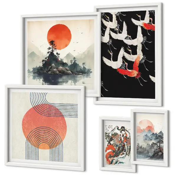 Gallery wall Japanese art nature tradition