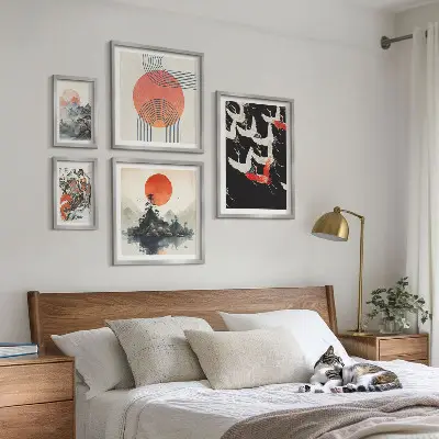 Gallery wall Japanese art nature tradition