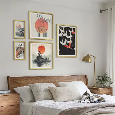 Gallery wall Japanese art nature tradition