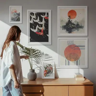 Gallery wall Japanese art nature tradition