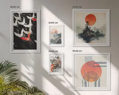 Gallery wall Japanese art nature tradition