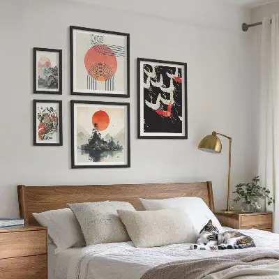 Gallery wall Japanese art nature tradition