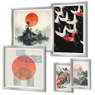 Gallery wall Japanese art nature tradition