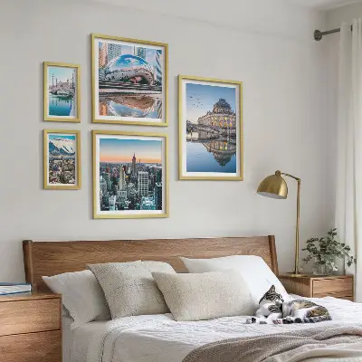 Framed photo set Urban landscapes architecture nature