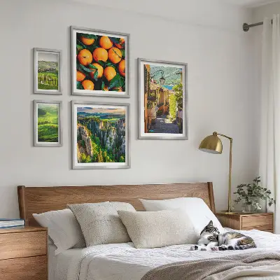 Set of 5 wall art pieces Charming rural landscapes