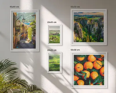 Set of 5 wall art pieces Charming rural landscapes