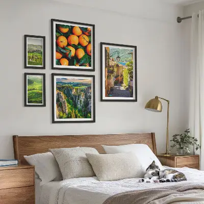 Set of 5 wall art pieces Charming rural landscapes