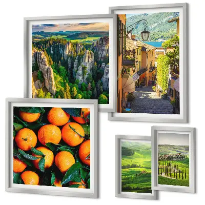 Set of 5 wall art pieces Charming rural landscapes