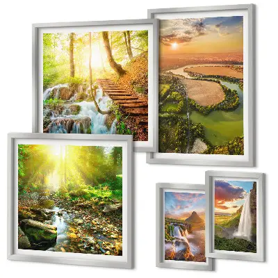 Gallery wall Landscapes waterfalls valleys
