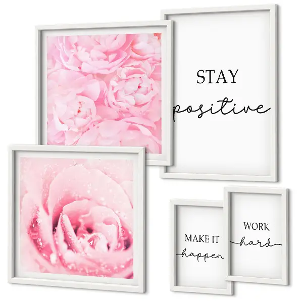 Gallery wall Motivational flower quotes