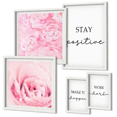 Gallery wall Motivational flower quotes