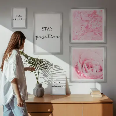 Gallery wall Motivational flower quotes