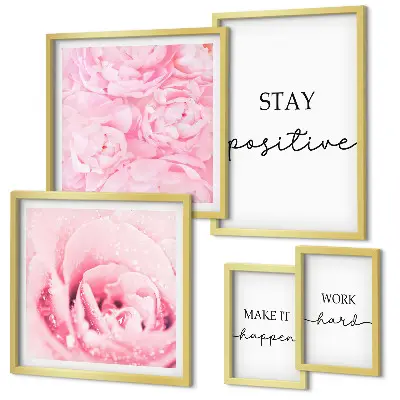 Gallery wall Motivational flower quotes