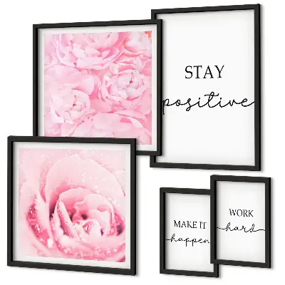Gallery wall Motivational flower quotes